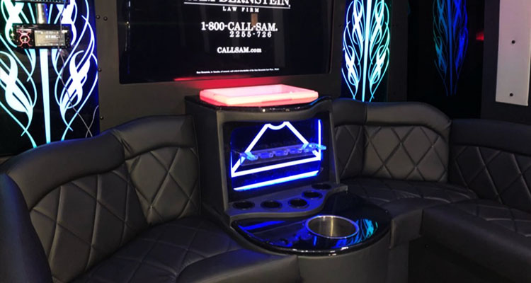 spacious party bus rental Baltimore